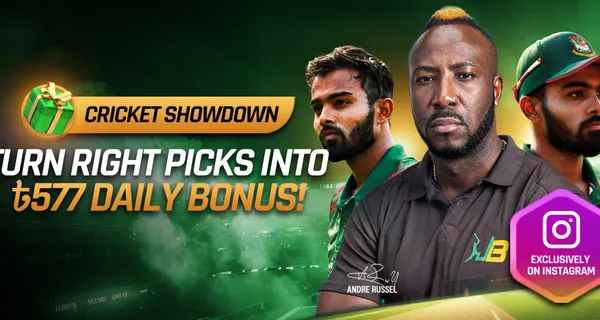 Cricket Showdown bonus banner — Jeetbuzz